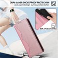 thumbnail image 6 of for Samsung Galaxy S25 Wallet Case, Women Girls PU Leather Flip Case [RFID Blocking] Credit Card Holder Folio Flip Magnetic Stand TPU Shockproof Protective Cover for Samsung Galaxy S25 - Rosegold, 6 of 9