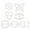White, variant on Bra Strap Clips for Back Bra Strap Clips Cleavage Control Bra Strap Holder