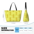 thumbnail image 4 of Sigee Gold Pineapple Print Extra Large Waterproof Beach Travel Bag with Zipper - Durable and Versatile for Vacation, Gym, and Daily Use, 4 of 7