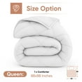 thumbnail image 3 of Lux Decor Lightweight Queen Comforter - All Season Down Alternative Bedding, OEKO-TEX Certified, Soft & Breathable with Diamond Quilted Design (88"x88", White), 3 of 8