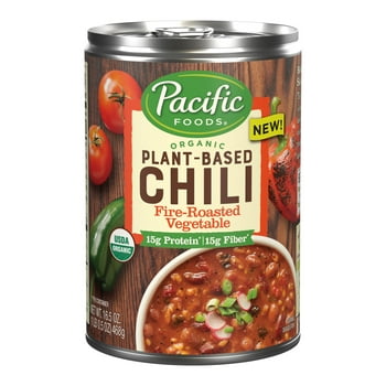 Pacific Foods  -Based Fire Roasted Vegetable Chili, Vegetarian Chili, 16.5 Oz Can