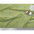 thumbnail image 3 of Soimoi Green Japan Crepe Satin Fabric Wolf & Stripe Print Fabric by Yard 42 Inch Wide, 3 of 3