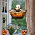 thumbnail image 6 of Halloween Decor Indoor ,Halloween Decorations Outdoor,Halloween Ghost Bathtub Suncatcher Cozy Stained Glass Style Window Decor With Book Cute Fall Ornament For Spooky Readers Relaxation Gift, 6 of 7