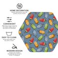 thumbnail image 3 of Honeii Fruit Ice Cream print Leather Coaster Set of 4, ideal for safeguarding your furniture from drinks spills and effortless cleanup-Hexagon, 3 of 6