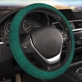 thumbnail image 4 of Cauagu Teal Marble Print Car Steering Wheel Cover - Universal Car Accessory for Diverse Cars for Steering Wheel with a Diameter of 14.5"-15", 4 of 7