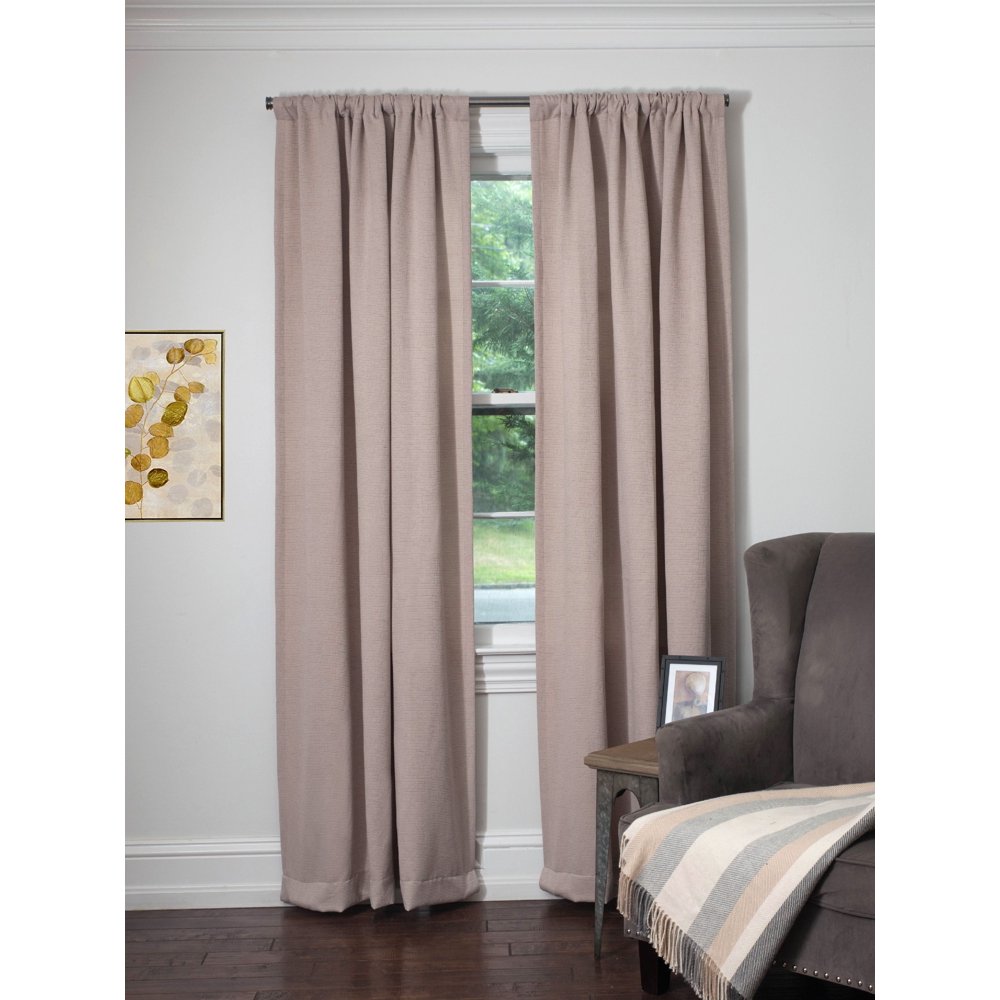 Silk+Home Light Filtering Rod Pocket Single Curtain Panel 52x84