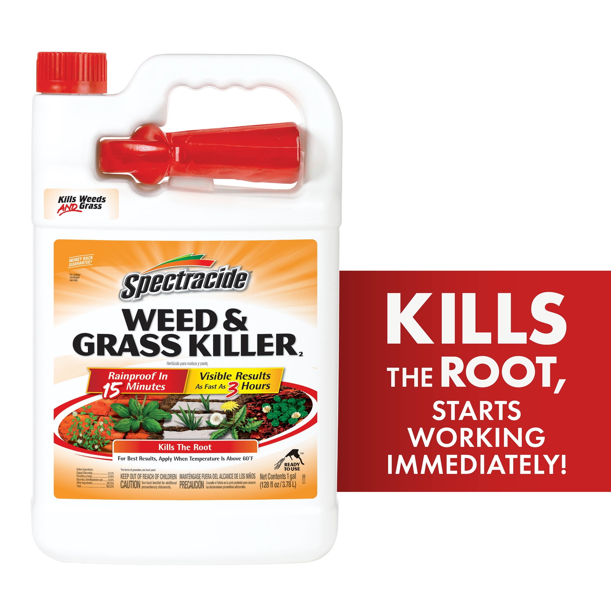 Spectracide Weed & Grass Killer, Use On Patios, Walkways and Driveways, 1 gal.