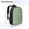 thumbnail image 2 of Uemuo Light Green Squares Printed Durable 17-inch Student Backpack - Lightweight, Waterproof, Adjustable Straps, Ideal for School, Work, Travel, 2 of 5