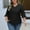 Plus Size Tops for Women Clearance Black, variant on EOYWHK Athletic Tops for Women Plus Size Shirts ,3/4 Sleeve Tops for Women Ruffle Sleeve Crew Neck Loose Fit Solid Color Pullover Basic Tees ,L-5XL
