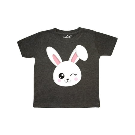 

Inktastic Cute Bunny Bunny Head White Bunny Winking Bunny Gift Toddler Boy or Toddler Girl T-Shirt