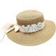 thumbnail image 1 of Sombrero de paja para mujer, transpirable, para boda, fiesta, con letras, perlas, capó, despedida de soltera, 1 of 4