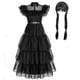 thumbnail image 1 of Conjunto de disfraz de Cosplay de Wednesday Addams, disfraz de Halloween, disfraz de fiesta de carnaval para niñas adultas, 1 of 5