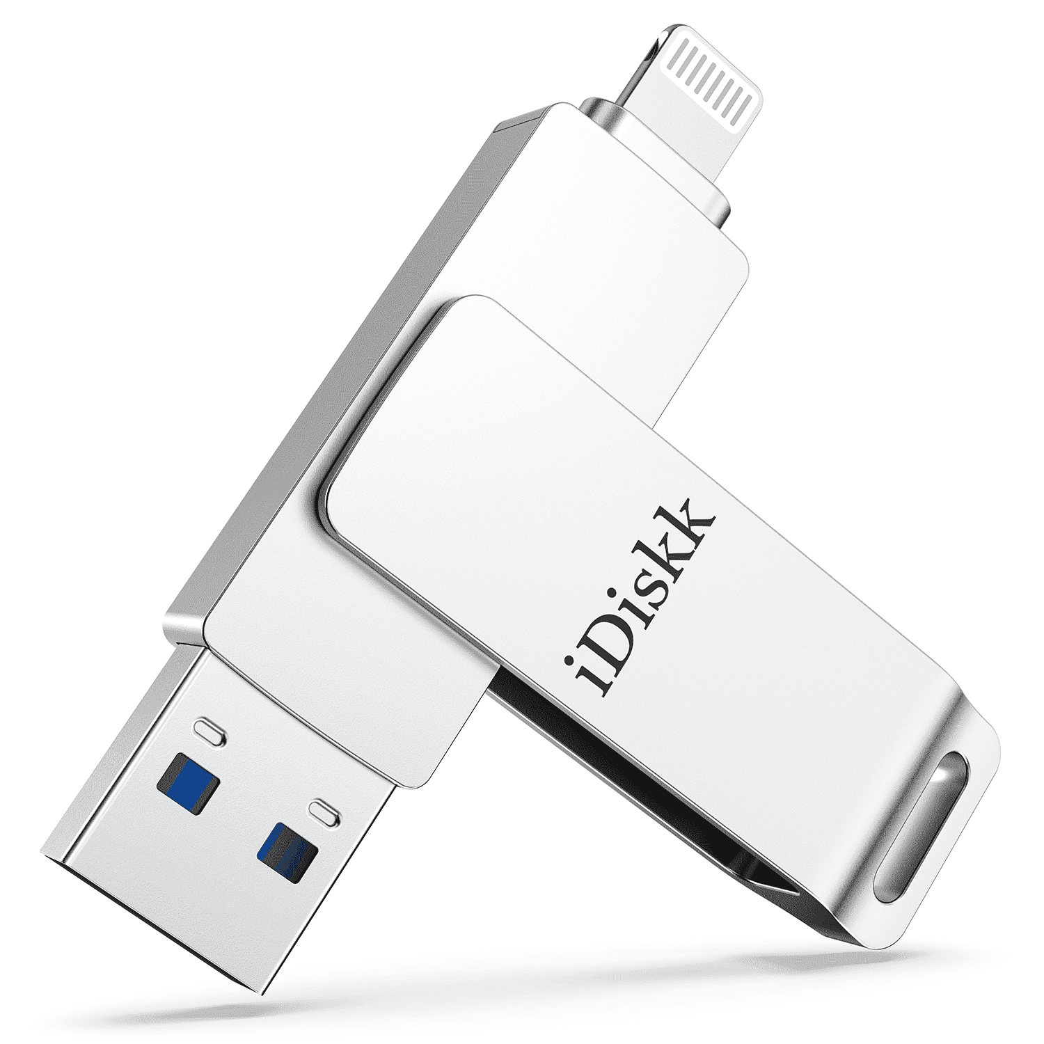 iDiskk MFi Certified 128GB USB Flash Drive Photo Stick Mobile for iPhone Memory Stick iPad External Photo Storage for MacBook/Laptops/ PC Photo Stick