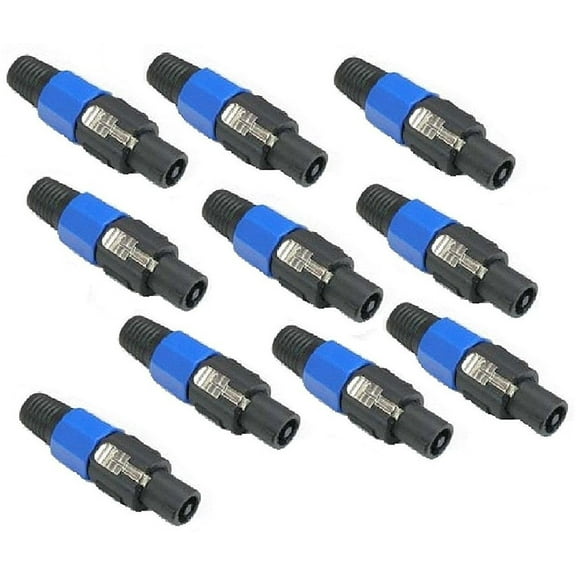 Mr Dj 10 Pcs Conductor Speaker Cable Male Connector End for SPEAKON Audio Loudspeaker