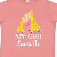 thumbnail image 4 of Inktastic Gigi Loves Me Girls Giraffe Granddaughter Girls Toddler T-Shirt, 4 of 5