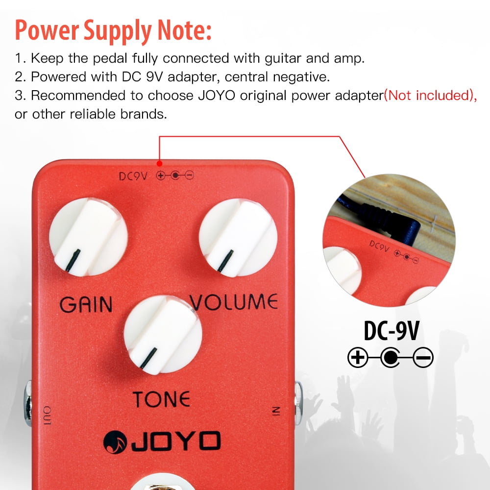 JOYO JF-03 Crunch Distortion Guitar Pedal British Marshall Classic Rock Distortion