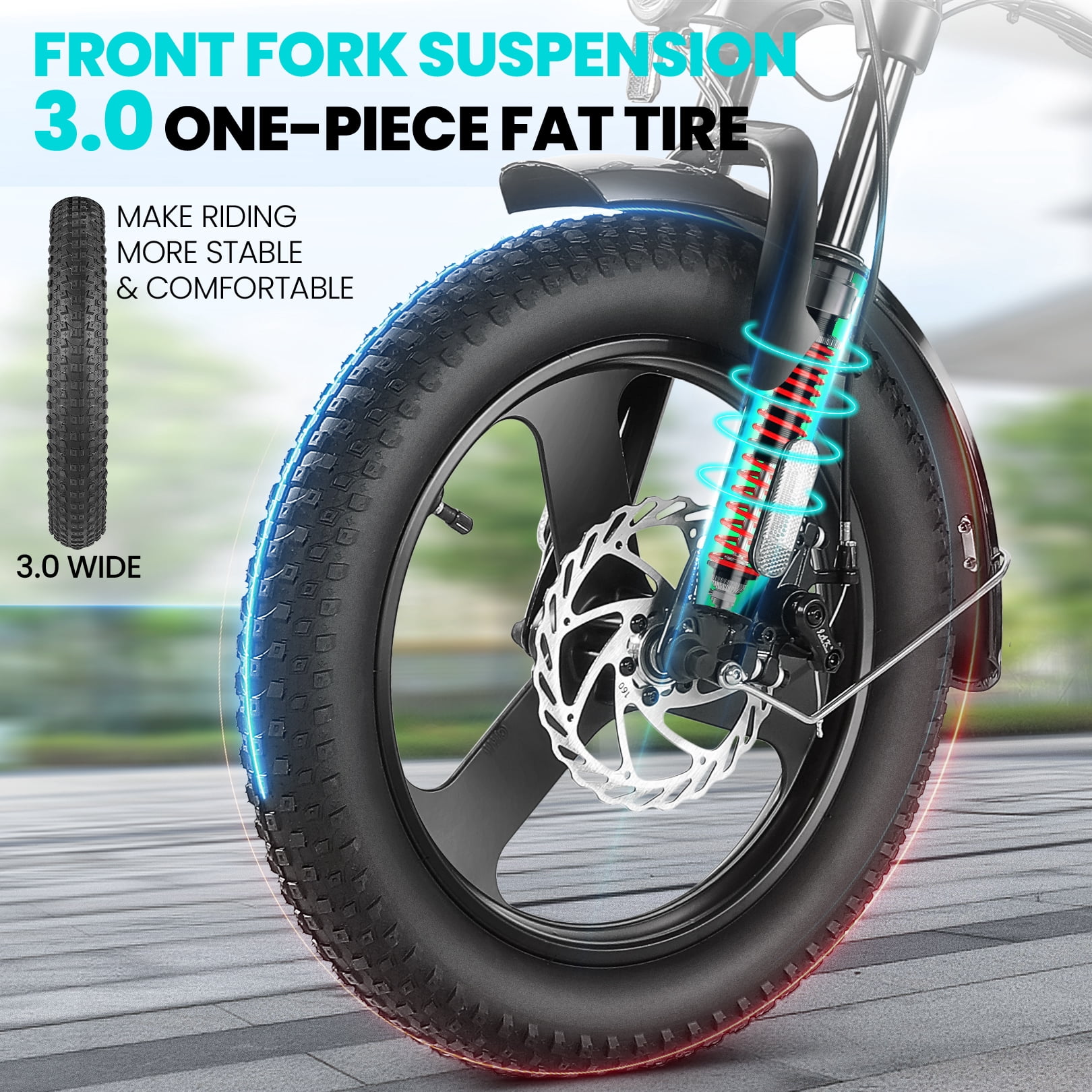 Elifine 16" x 3.0 One-Piece Fat Tire Foldable Electric Bicycle,Peak 700W Electric Bike for Adults Women,48V 374.4Wh Removable Battery Ebikes, 20MPH Commuter E Bike for Teenager UL 2849