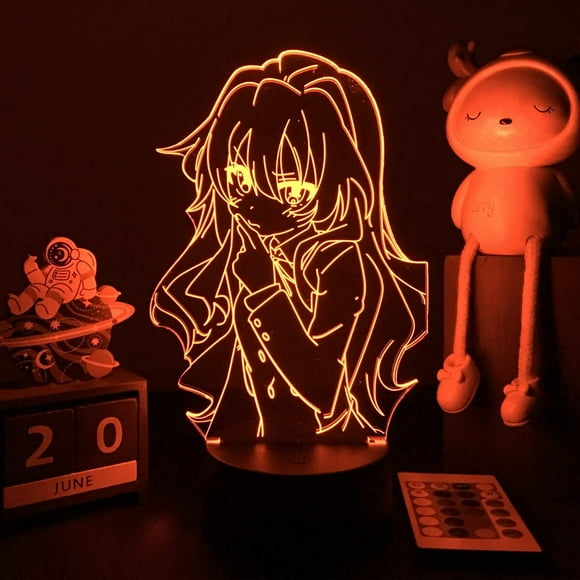CLYARTPS-FYBTO Anime Toradora Nightlight Taiga Aisaka Figure for Kids Bedroom Decor Cool Birthday Gift Anime Waifu 3D Lamp (Base02)