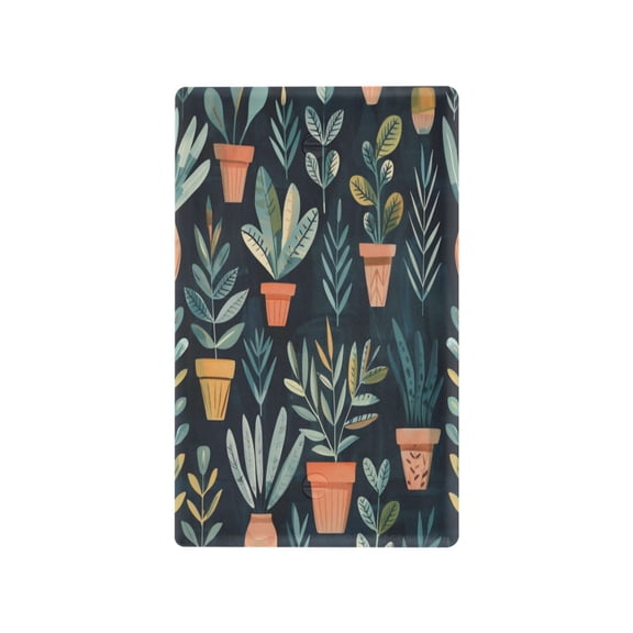 Switch Panel Switch Decoration 2.76x4.53x0.28 Inches Unused Outlet Cover Switch Plate Wall Plates Living Room Kitchen Bedroom Study Switches Dark Green Plants