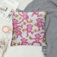 thumbnail image 2 of Qinduosi Pink Rabbit Monkeys Pillow Case Square Soft Pillowcase Throw Pillow Cover Home Decor for Living Room Sofa Car Cushion Cover, 2 of 5
