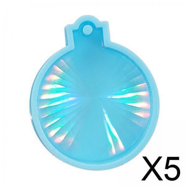 5x Colgante Molde De Silicona DIY Resina Epoxi Fundición Collar Encantos Artesanía Jabón