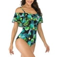 thumbnail image 2 of BEEACHGIRL One Piece Swimsuit Flounce off Shoulder Ruffle Beach Swimwear Bathing Suit for Women, 2 of 8