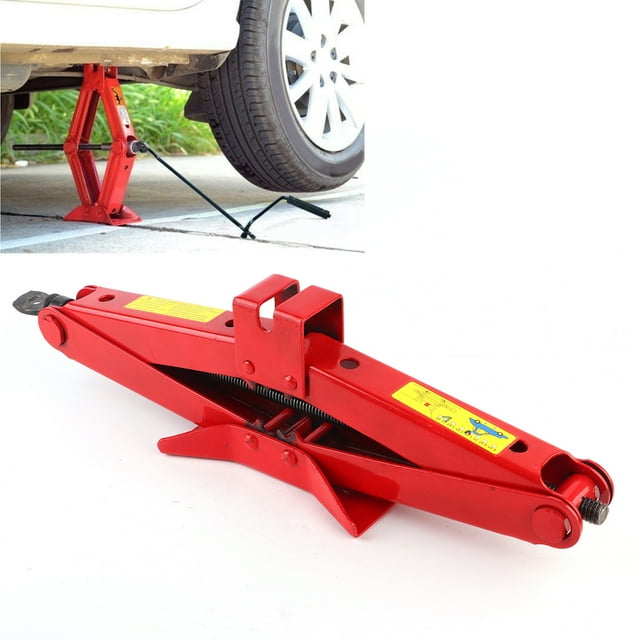 Ciseaux Professionnel Coffre de Voiture Pneu Poignée en Fer Outil de Levage Base Extra-Grand Durabilité 3 Types de Coffre Rouge pour l'Extérieur