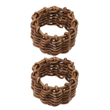 

Nestingho 2Pcs Decorative Napkin Buckle Rattan and Grass for Wedding and Celebrations