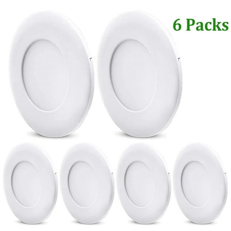 

Homdec 6 Pack LED RV Puck Light 12V LED Closet Lights LED Ceiling Light Under Cabinet Light for RV Motorhome Boat Kitchen (Dia: 4Inch White)