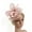 Pink, variant on Baqcunre Hats for Women, Fashion Wedding Women Fascinator Ribbons And Feathers Party Mesh Hat,