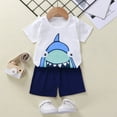 thumbnail image 3 of Kiijoy Infant Boys Summer Clothes Set Cartoon Short Sleeve T-Shirt Shorts Sets, Sizes 18-24M, 3 of 3