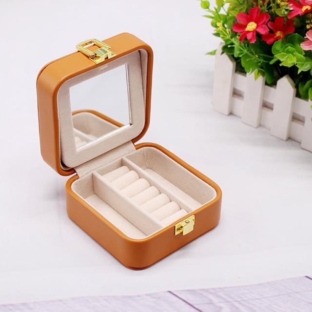 Caja de almacenamiento de joyas Fernando Cuero Impermeable Amarillo