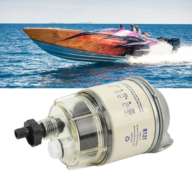 Aramox Fuel Filter Water Separator, Metal Fuel Water Separator 30 GPH