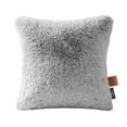 thumbnail image 2 of Phantoscope Plush Fluffy Alpaca Fleece Throw Pillow, 20"x 20", Light Gray, 1 Pack, 2 of 4
