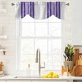 thumbnail image 3 of Purple Gray Stripes Tie Up Valance Curtains for Windows, Kitchen Curtains Window Treatments, Modern Simple Abstract Vertical Lines Short Window Shades Valances for Bedroom Bathroom Cafe 42"x18", 3 of 8