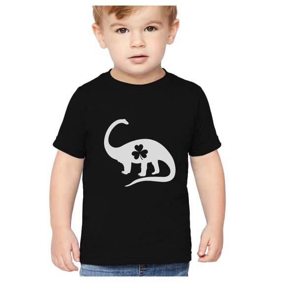 Tstars Boys Unisex Dinosaur Clover St Patricks Day Kids T Shirt