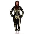 thumbnail image 3 of #followme Glow In The Dark Skeleton Men's Adult Onesie Pajamas 6741-XXL (Women's Skeleton, XX-Large), 3 of 5