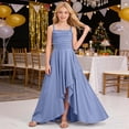 thumbnail image 3 of Fozruso Girls' Casual Dress Tiered Ruffle Spaghetti Strap Dress Ruched Flowy Summer Maxi Sundress,15-16 Years, 3 of 7