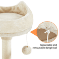 thumbnail image 5 of Alden Design 68.5"H Multilevel Large Cat Tree Tower with Condos and Perches, Beige, 5 of 8