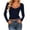*Dark Blue, variant on VBVC Women's Sweetheart Neck Long Sleeve Top , Ladies' Slim Fit Stretch Knit Shirt , Casual Basic Y2K Tight Tee For Women, S-2XL