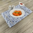 thumbnail image 2 of Ambesonne Blue Place Mats Set of 8, Modern Flowers Leaves Buds, Placemat 8 pcs, Pale Blue Navy Blue, 2 of 5