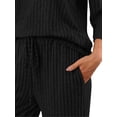 thumbnail image 5 of Fantaslook Pajamas Sets for Women Casual Two Piece Lounge Sets 3/4 Sleeve Crew Neck Top Wide Leg Pants Vacation Travel Outfits, 5 of 9