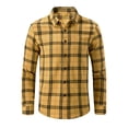 thumbnail image 3 of Aimik Hanes Oversized Button Down Shirts for Men Office Work Shirts Comfort Flex Shirt Western Shirts Business Casual Outfits-Yellow XL, 3 of 5