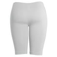 thumbnail image 4 of Gravity Threads Long Biker Shorts For Women - 17" Ladies Legging, White, 4 of 5