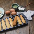 thumbnail image 2 of Bayou Classic 12 x 5 Inch Heavy Duty Cast Iron Cornbread Pan with 7 Molds, Black, 2 of 2