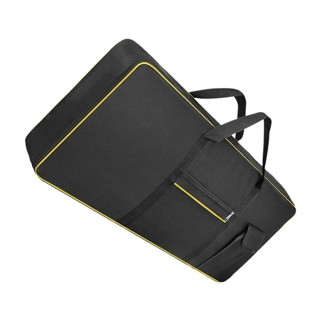tamizeot 61 Key Keyboard Case Waterproof Bag Lightweight Sturdy Oxford Shoulder Bag For Electronic Piano Suitable For Concerts Yellow