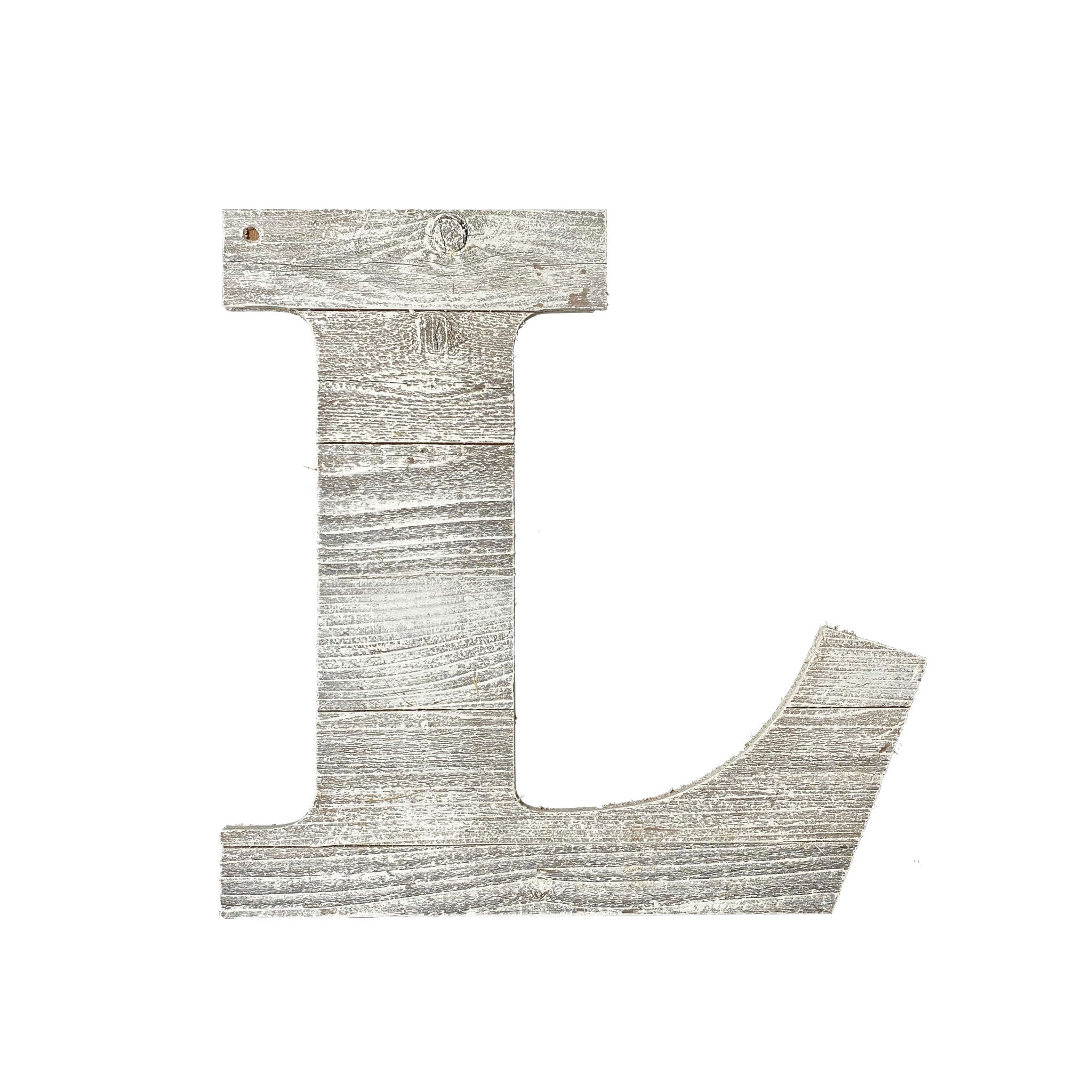 BarnwoodUSA Rustic Large 16 in. Free Standing Natural Weathered Gray Monogram Wood Letter-W Decorative
