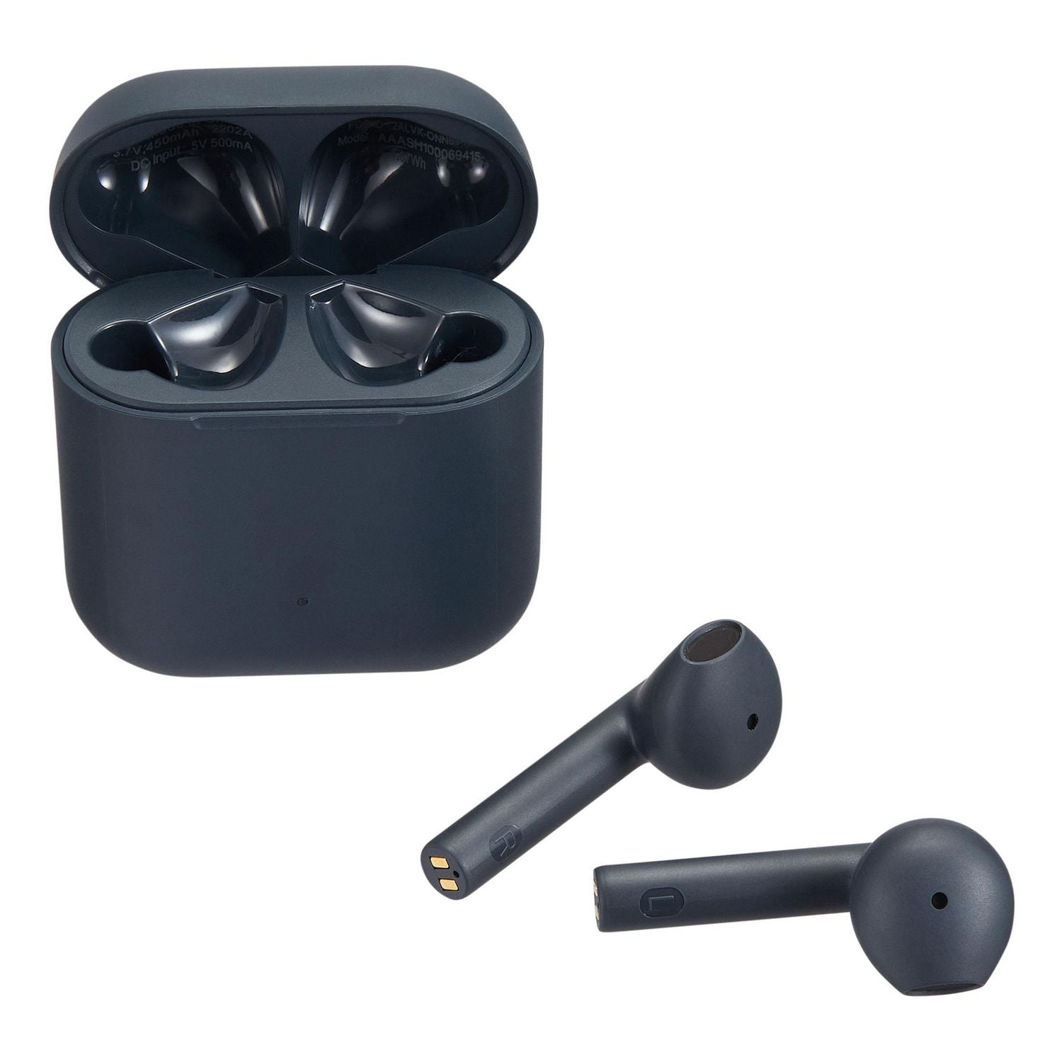 onn. Wireless In Ear Earphones with Environmental Noise Cancellation Microphone Charging Case 22 Hours Playtime