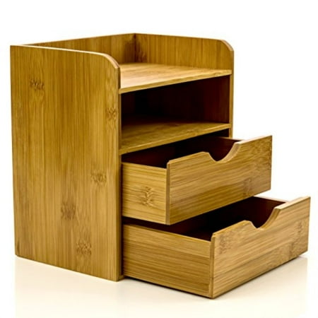Intriom Bamboo 4 Tier Mini Desk Organizer Storage With Drawers 7 5 X Intriom Bamboo 4 Tier Mini Desk Organizer Storage With Drawers 7 5 X 1 8 2 In L W H