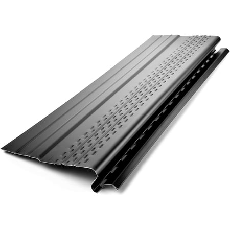 Waterlock Pro Gutter Guards Leaf Protection 50 Feet Pack Black A Contractor-Grade Gutter Guard from Manufacturer Domestic Aluminum Gutter Covers 5 and 6 Inch Gutters